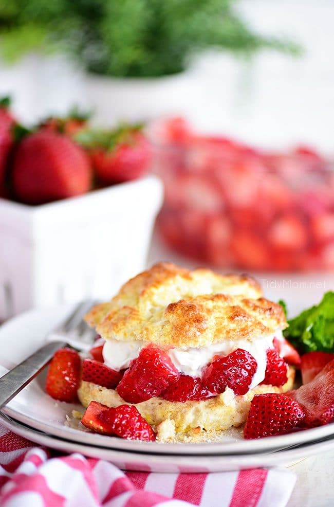 Strawberry Shortcake on a plate