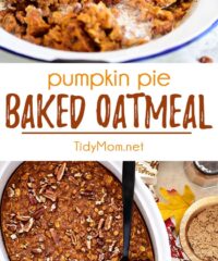 baked pumpkin oatmeal photo collage
