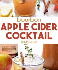 apple cider cocktail collage