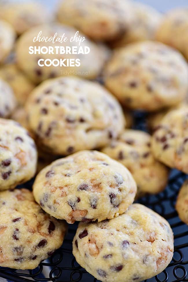 Toffee Chocolate Chip Shortbread Cookies {VIDEO} TidyMom®