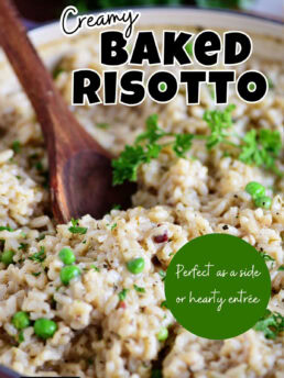 risotto in a serving bowl