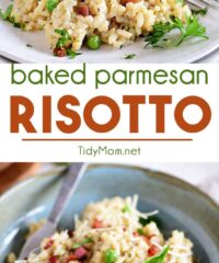 Easy Baked Parmesan Risotto photo collage
