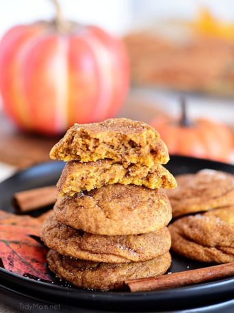 Pumpkin Snickerdoodles on a fall table