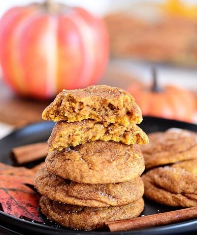 Pumpkin Snickerdoodles on a fall table