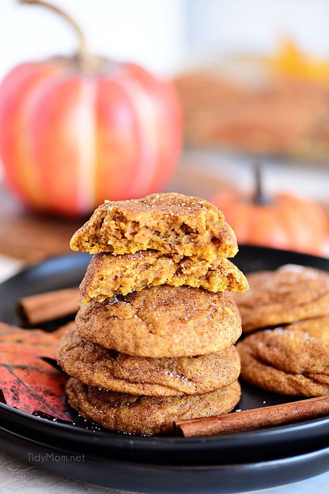 Pumpkin Snickerdoodles on a fall table