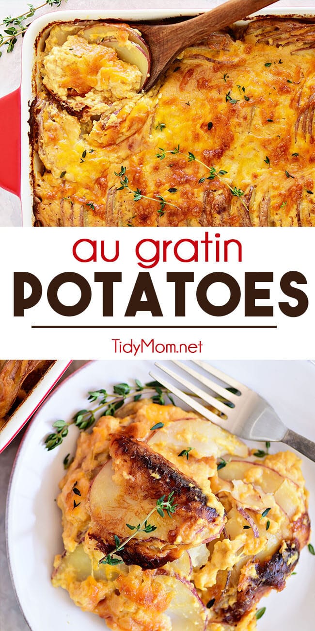 Potatoes au gratin photo collage