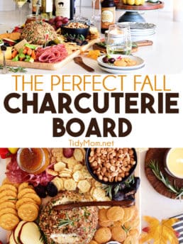 Fall Charcuterie Board or cheese board photo collage