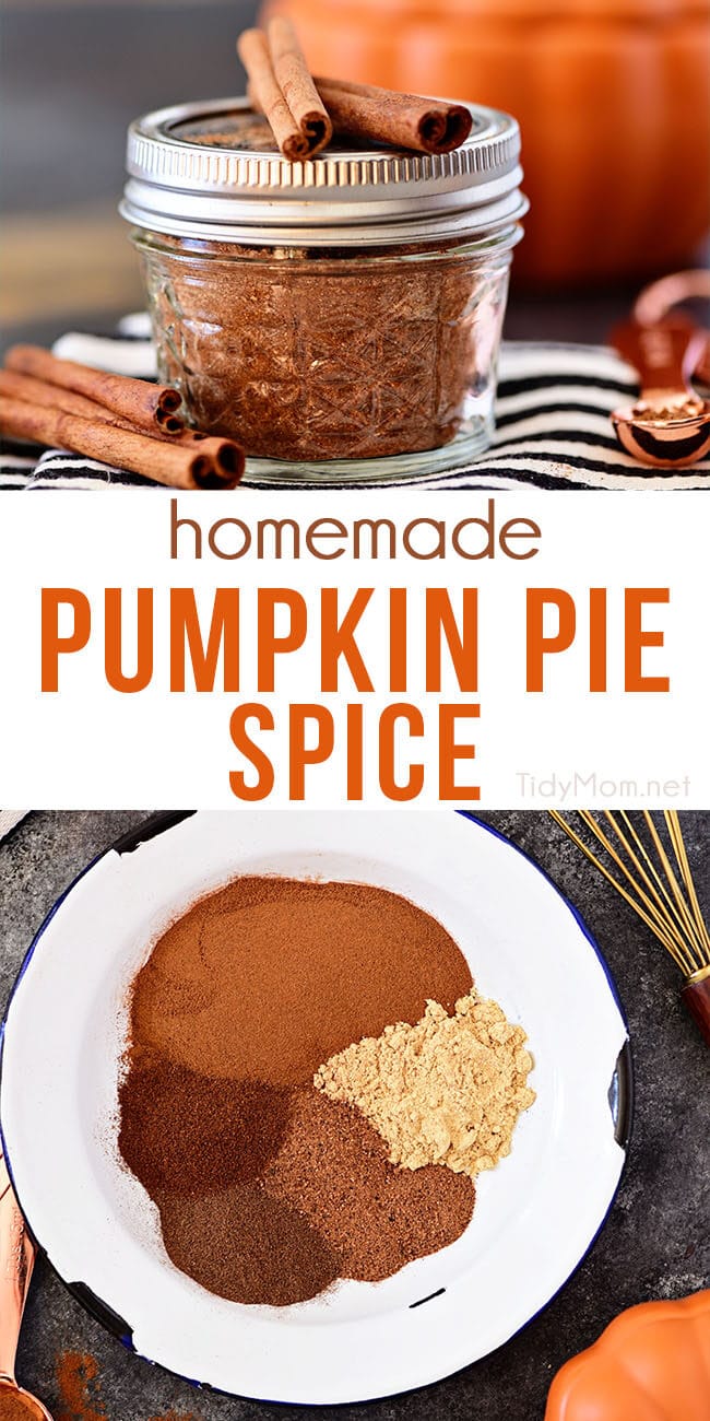 homemade pumpkin pie spice photo collage