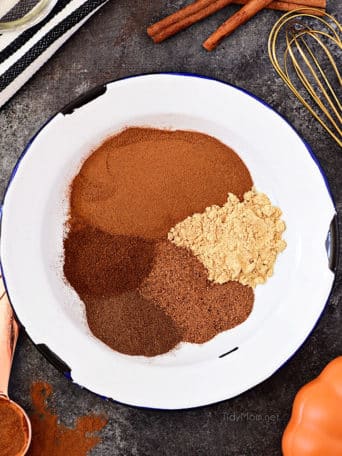 pumpkin pie spice ingredients in a bowl