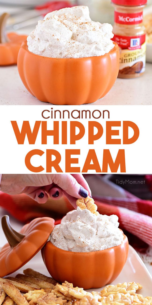 cinnamon whipped cream photo collage