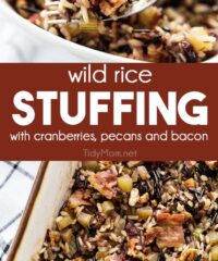 gluten-free wild rice stuffing photo collage