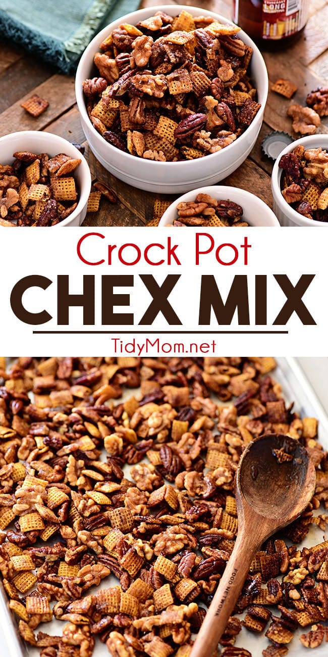 Crockpot Chex Mix - Mostly Homemade Mom