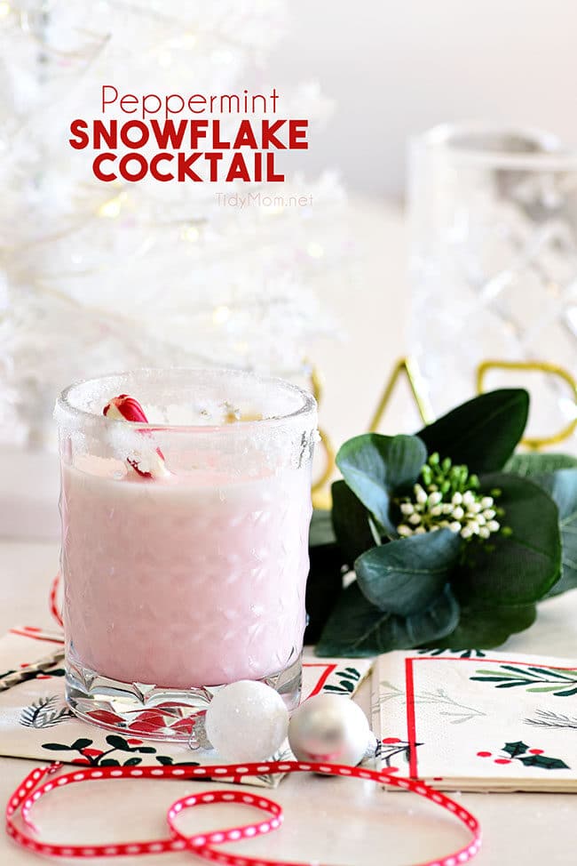 Snowflake Peppermint Cocktail - TidyMom®