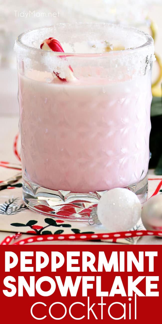 pink Snowflake Peppermint Cocktail