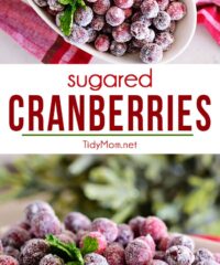 sugared cranberries photo collage