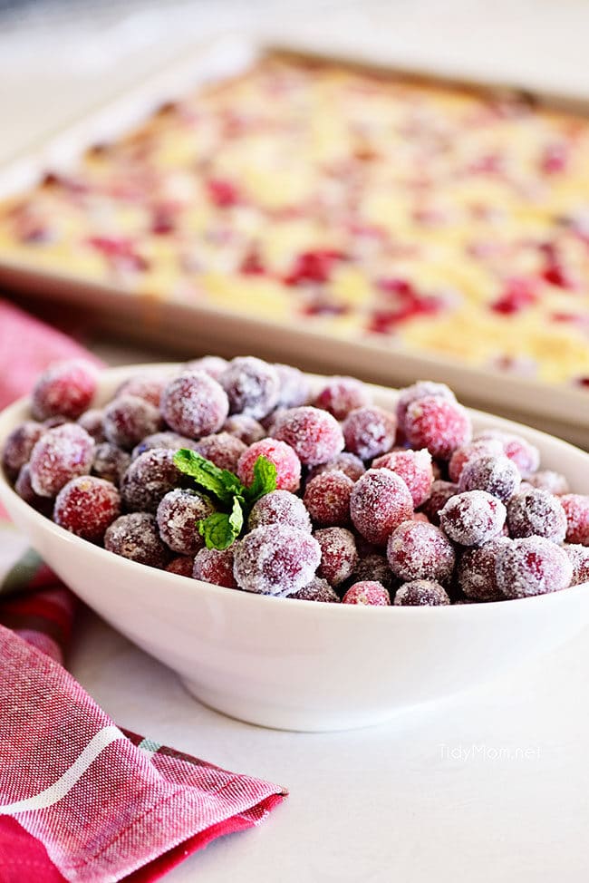 sugared cranberries for a cake