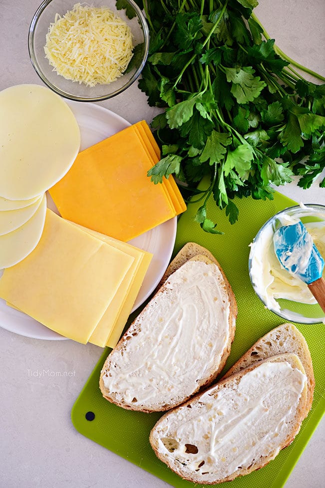 The BEST Grilled Cheese Sandwich ingredients