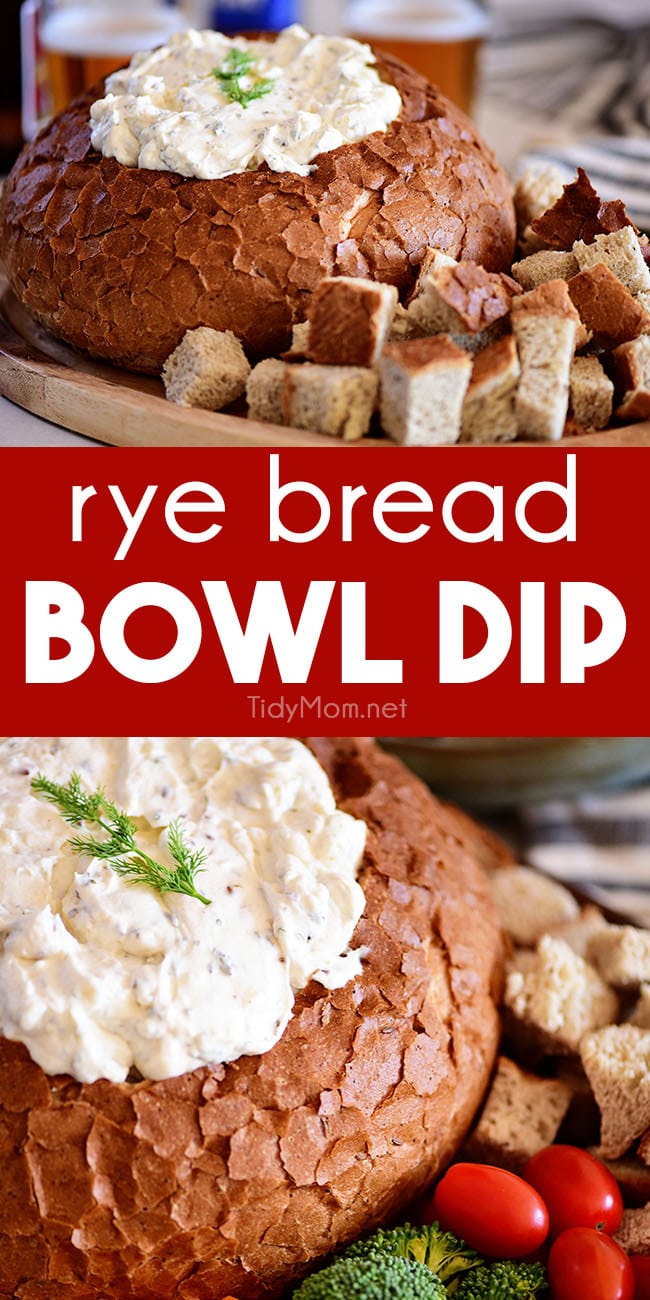 Rye Bread Bowl Dip photo collage