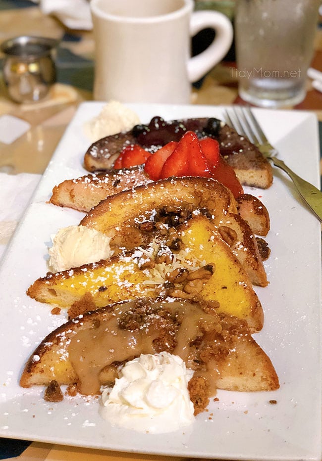 french toast flight from Batter and Berries Chicago restaurant 