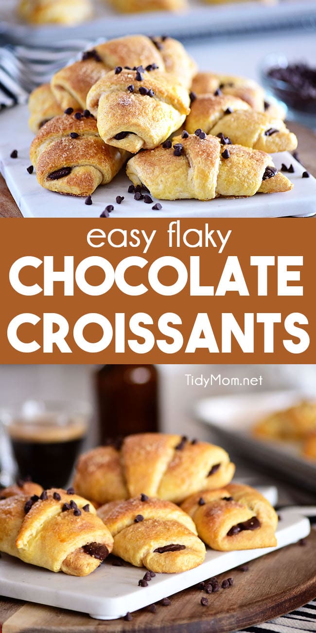 easy Chocolate Croissants photo collage