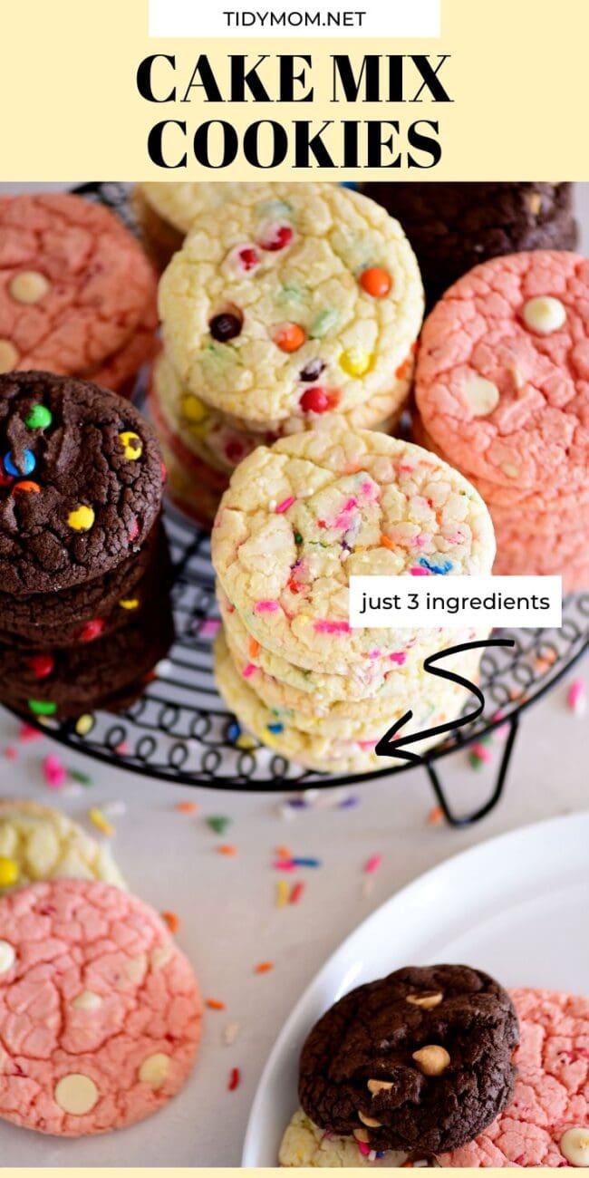 variety of cookies stacked on a cooling rack