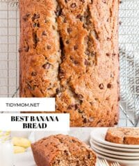 banana bread on a cooling rack