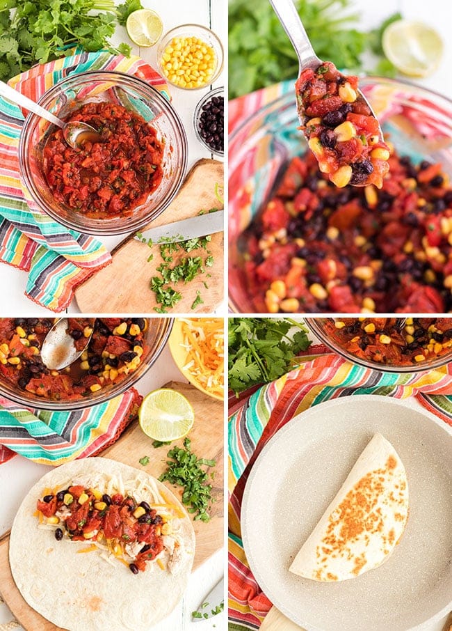 how to make quesadillas photo collage