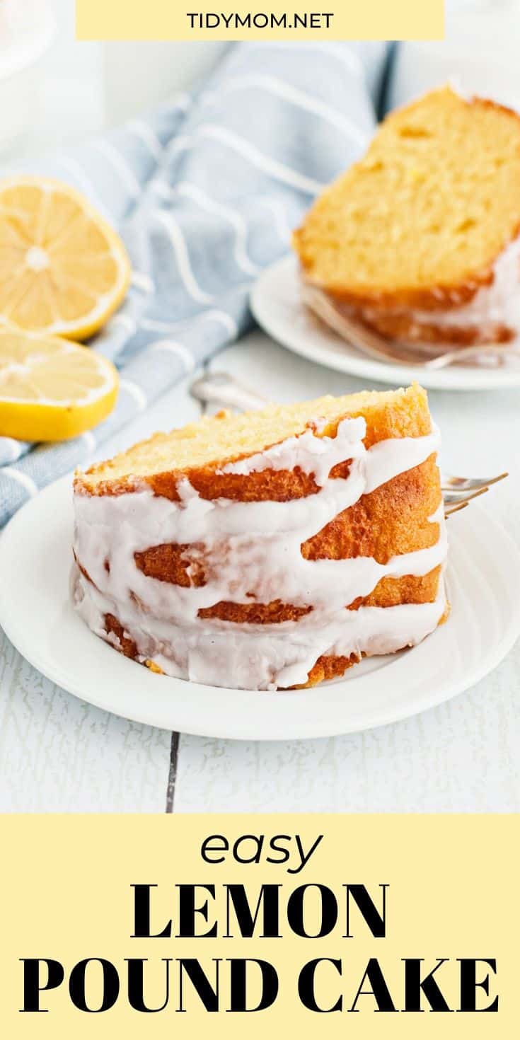 lemon bundt cake sliced and platted