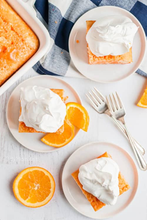 Orange Dreamsicle Jello Poke Cake