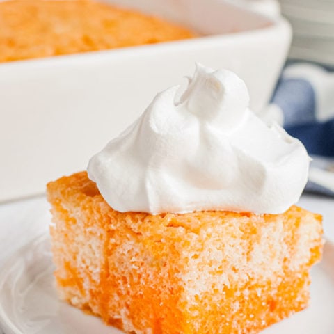 Orange Dreamsicle Jello Poke Cake