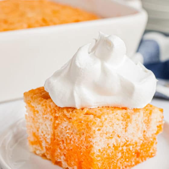 Orange Dreamsicle Jello Poke Cake