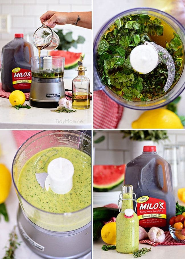 sweet tea dressing photo collage