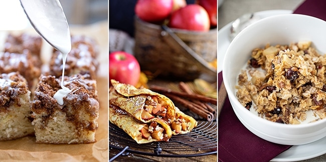 fall breakfast ideas photo collage