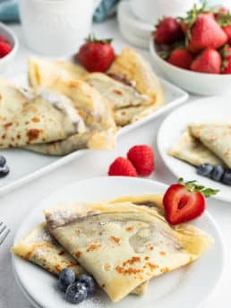 nutella crepes folded