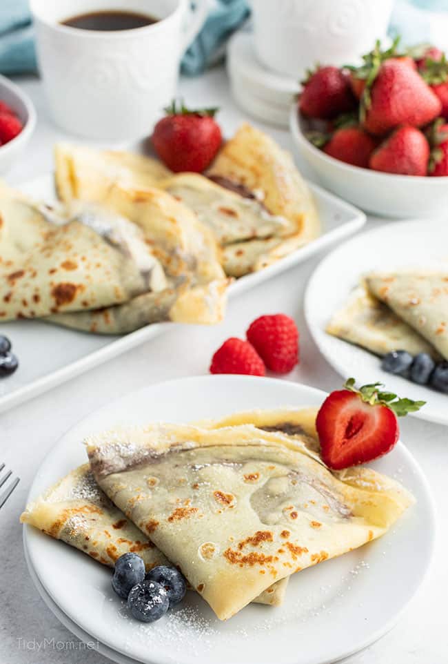 nutella crepes folded