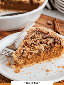 pie on a white plate