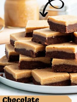 stack of fudge cut into servings