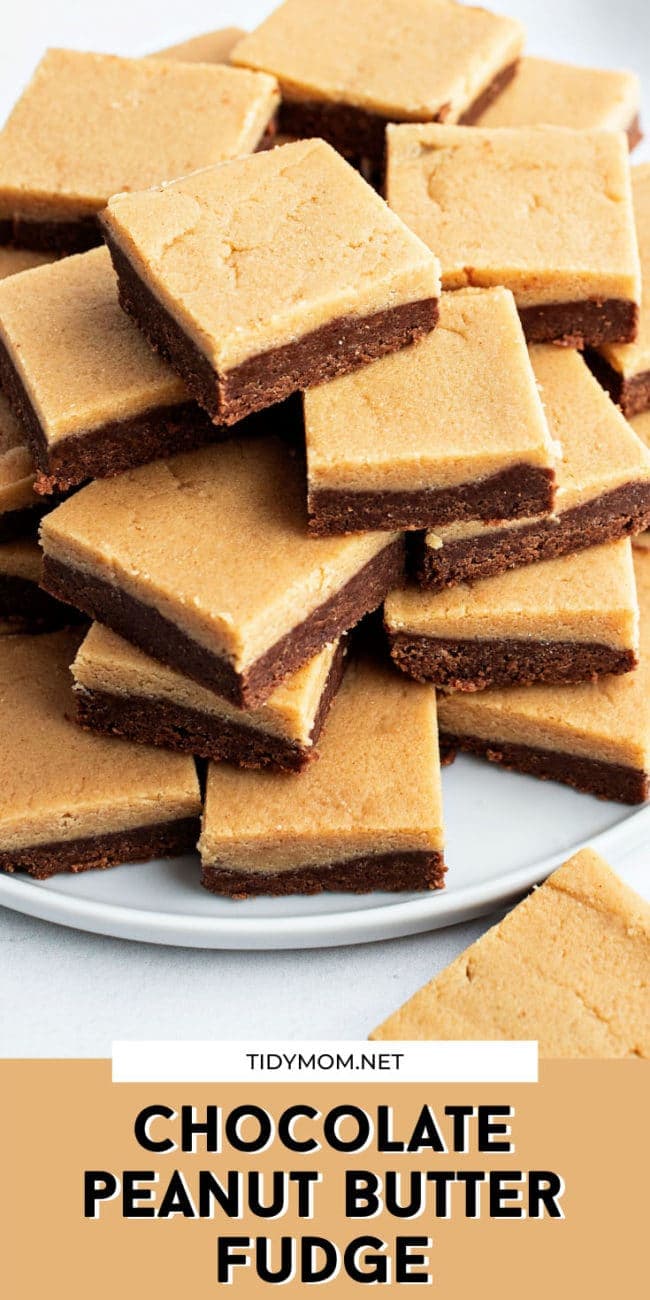 fudge stacked on a platter