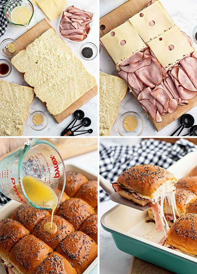 how to make ham sliders photo collage