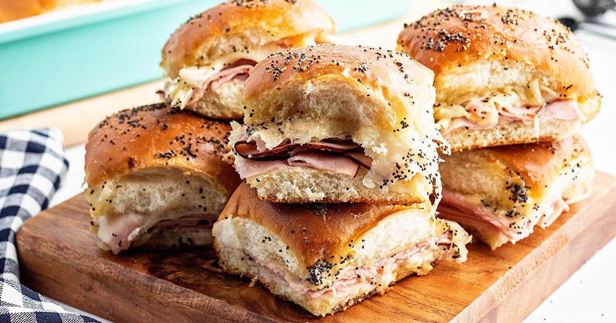 Ham and Swiss Sliders - TidyMom®