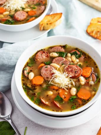 bean soup in bowl