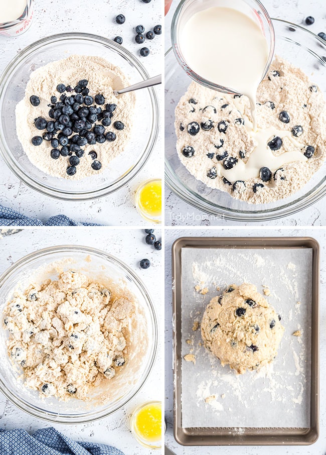 mixing up scone batter