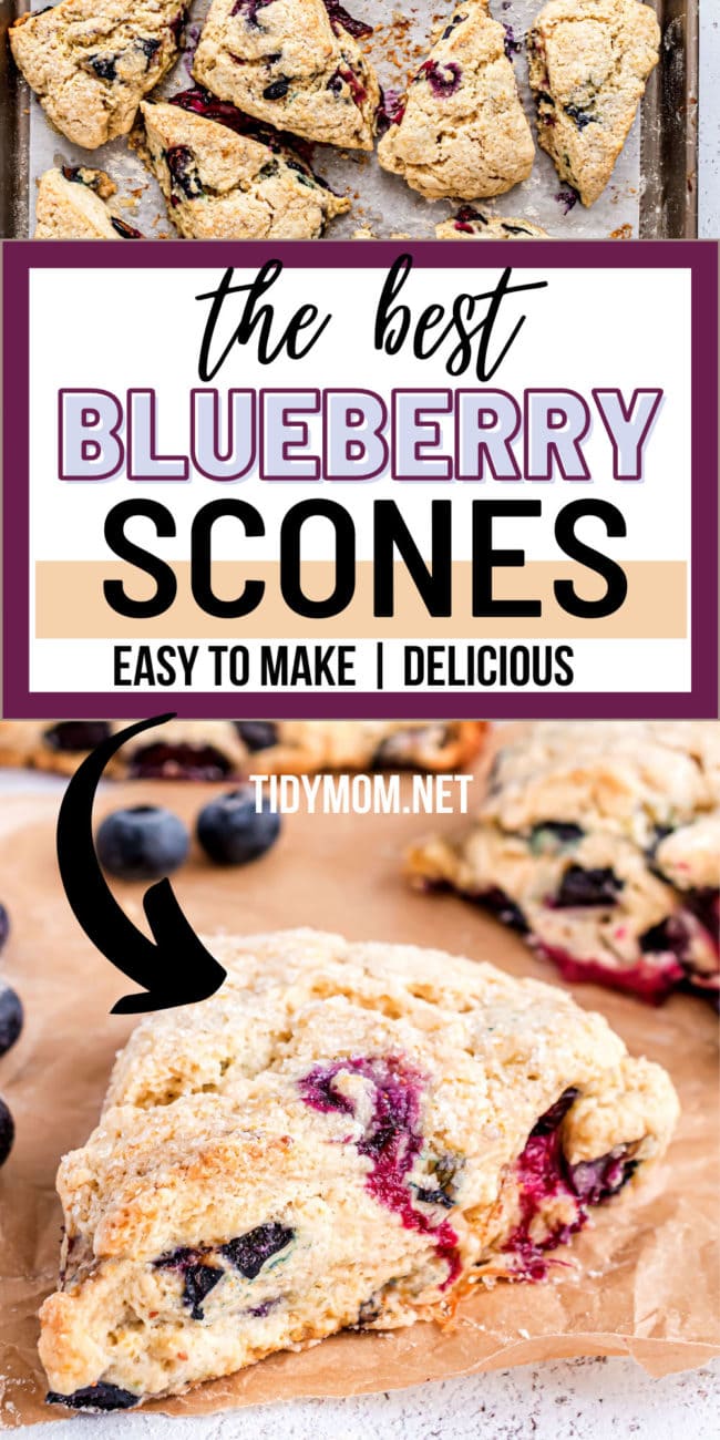 blueberry scones on a counter