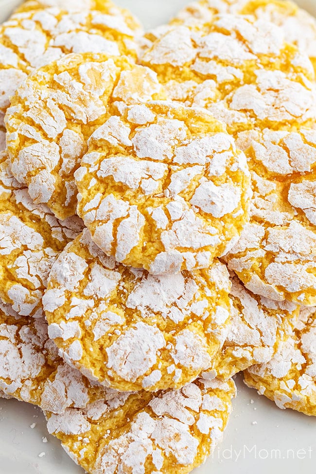 close up of cookies piled on counter