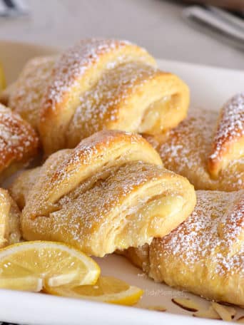 lemon cheesecake filled crescent rolls