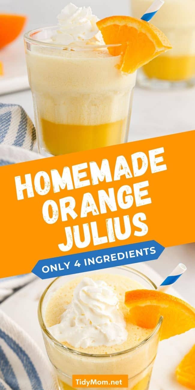 an orange julius with whipped cream on top