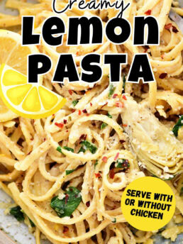 creamy lemon chicken on a plate