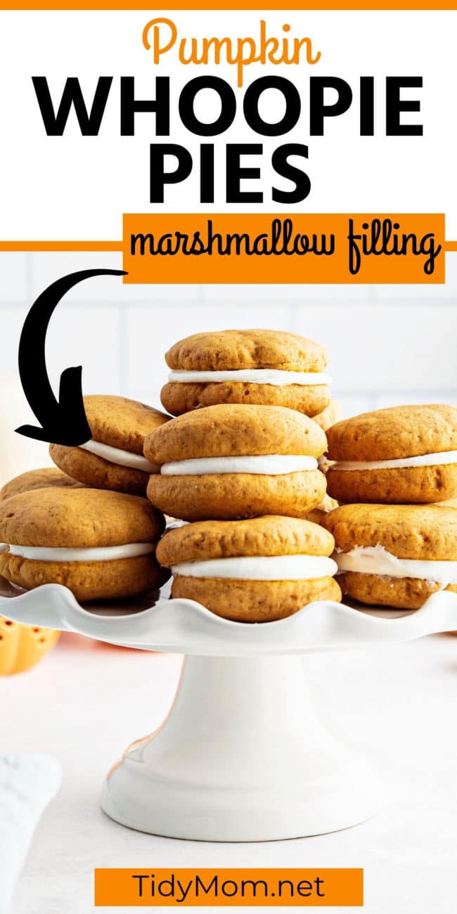 stack of homemade pumpkin whoopie pies