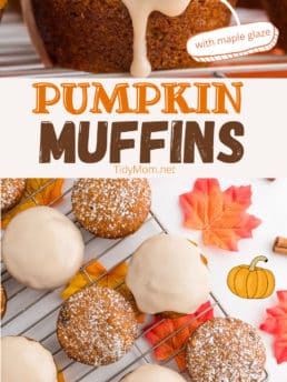 glazed pumpkin muffins collage