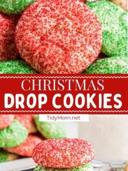 Christmas drop sugar cookies collage